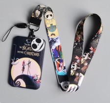 The Nightmare Before Christmas Jack Skellington Sally Lanyard ID Badge Holder