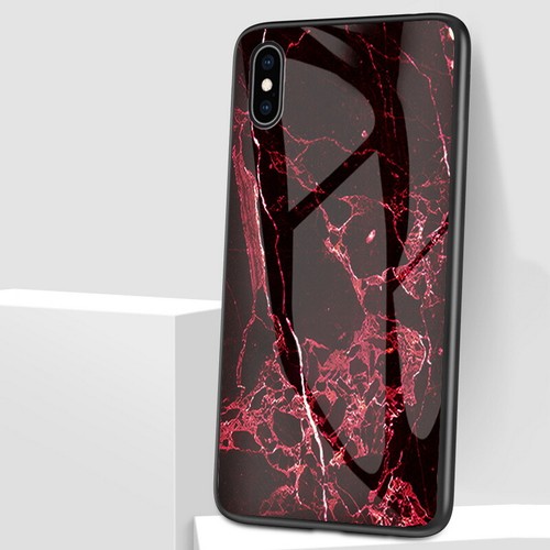 Marble Pattern Tempered Glass Hard Case Cover For iPhone 11 Pro Max XS XR X 8 7+ - Picture 24 of 26