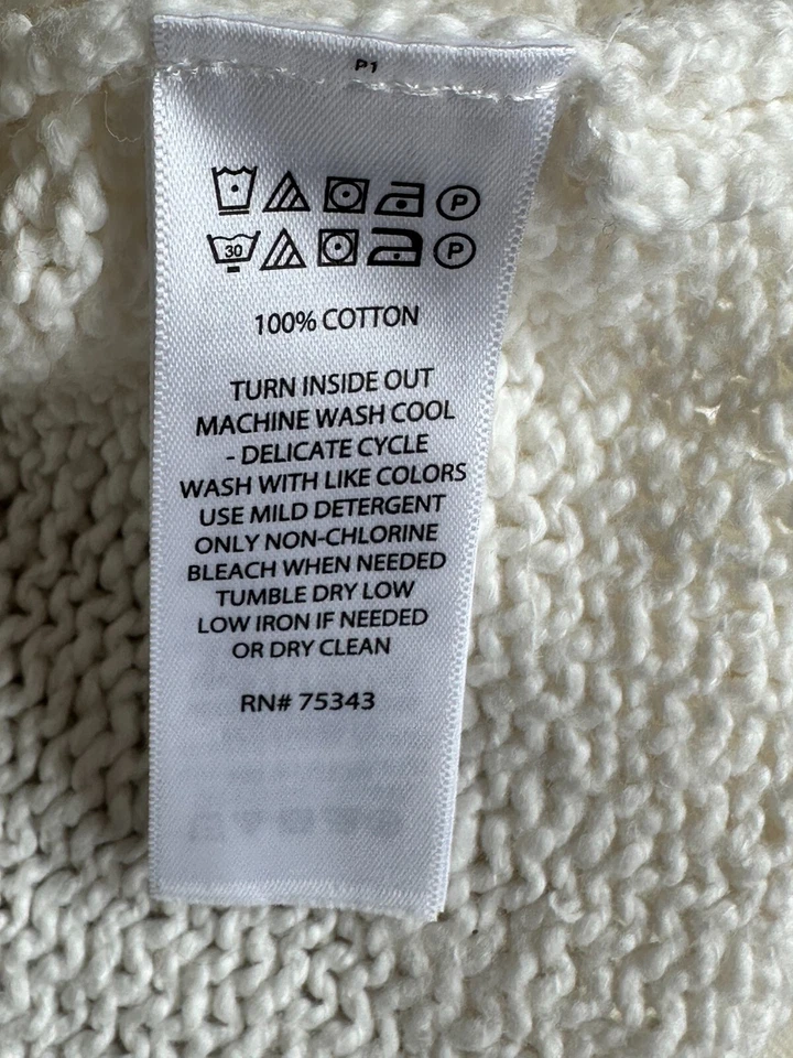 Suéter Christian Siriano Algodón Corazón Blanco Talla Mediana Foto 4 de 4