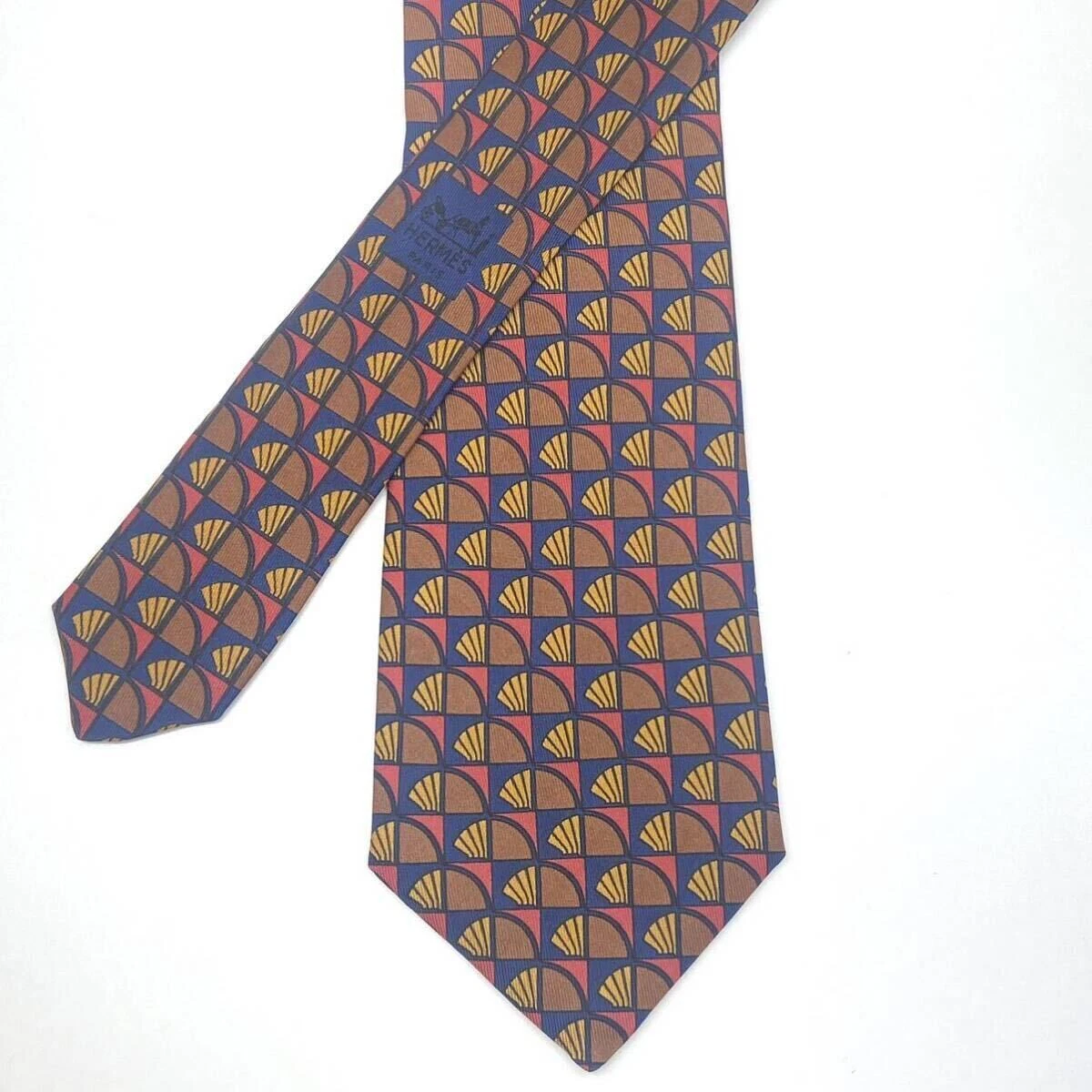 HERMÈS Cravatta uomo HERMES Francia vera seta cravatta abito classico lusso multicolore Y356