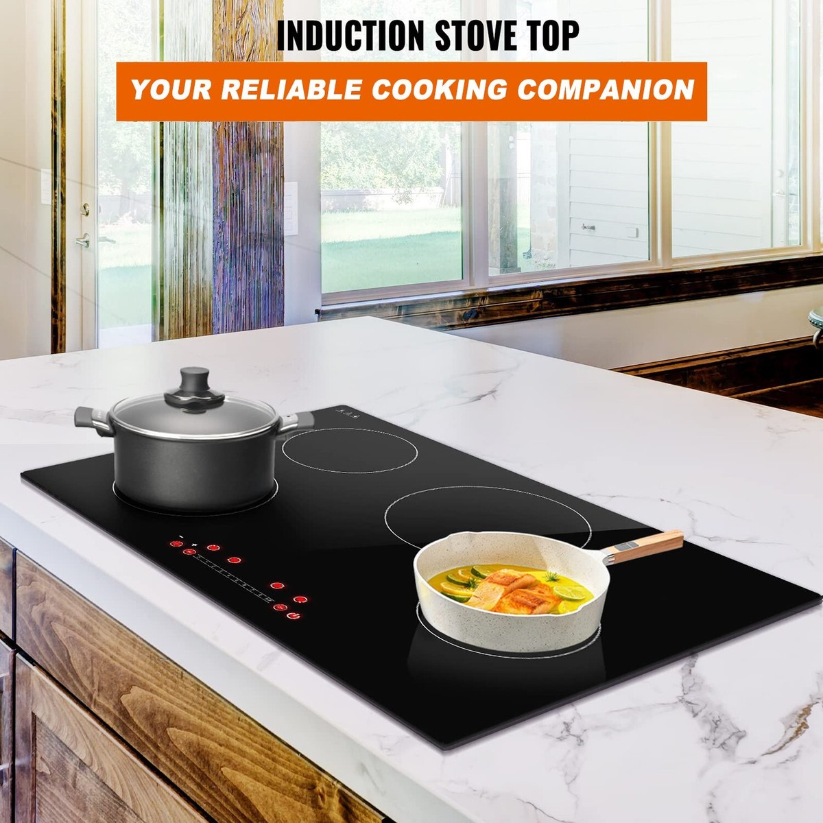 220V 6800W Electric Induction 4 Burner Cooktop Countertop Stove Glass Hot  Plate | eBay