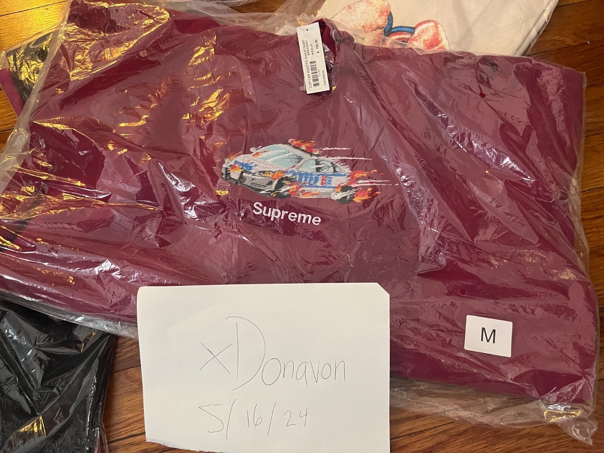 Supreme Cop Car Hooded Sweatshirt - FW19 - Dark Magenta - Medium
