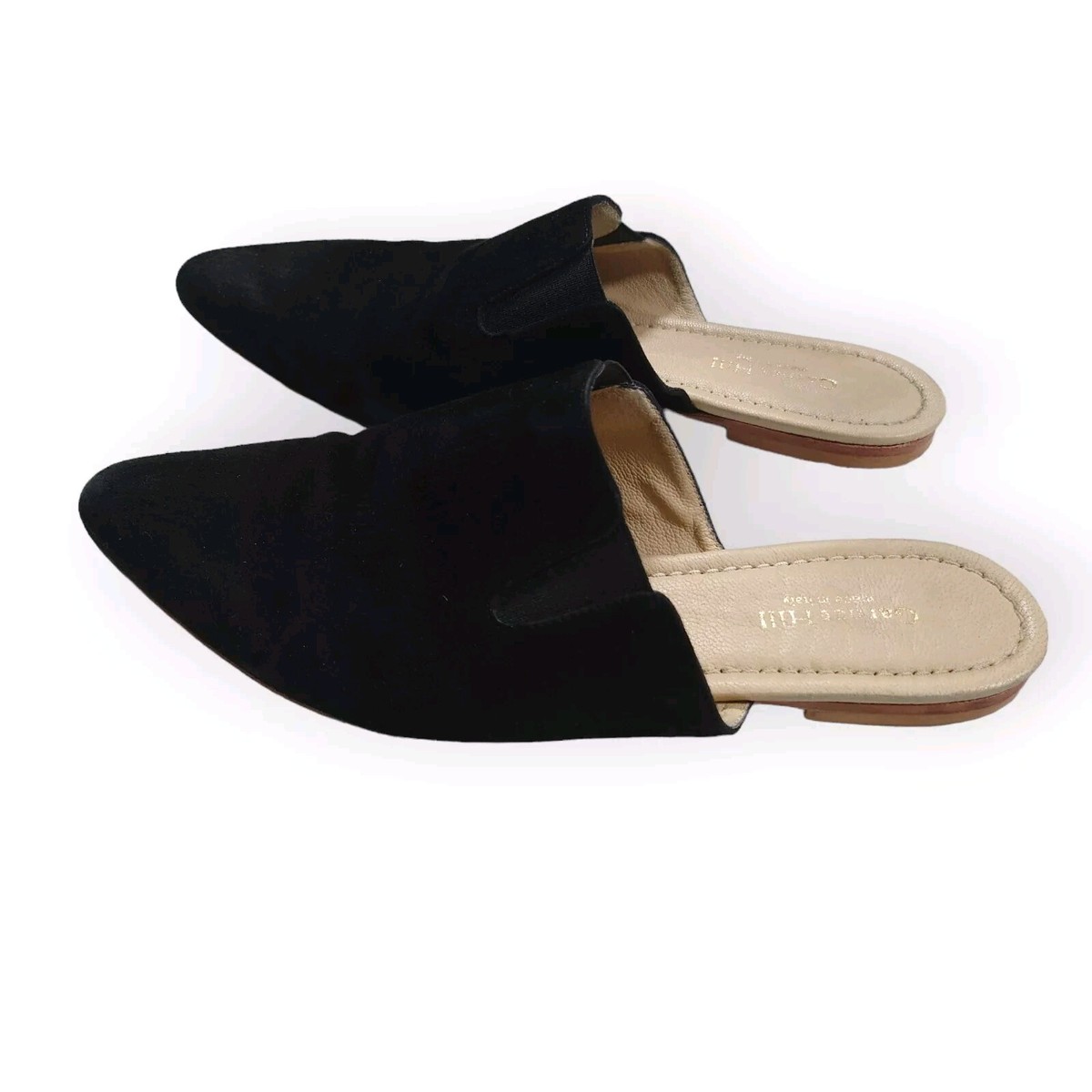Garnet Hill made in Italy black sandals adjustable back size 8 Garnet Hill Italian Mules Women main image 2
