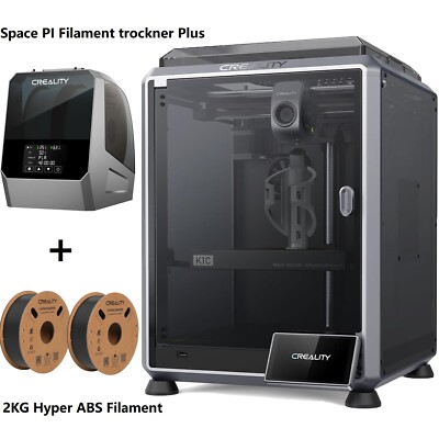 Creality K1C 3D Drucker mit Filamente Trockenbox Plus & 2KG Hyper ABS Filament