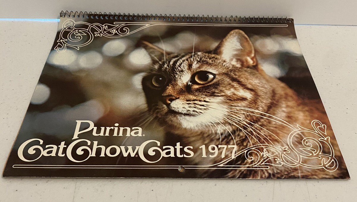 Vintage 1977 Calendar Purina Cat Chow Cats Purina Advertising