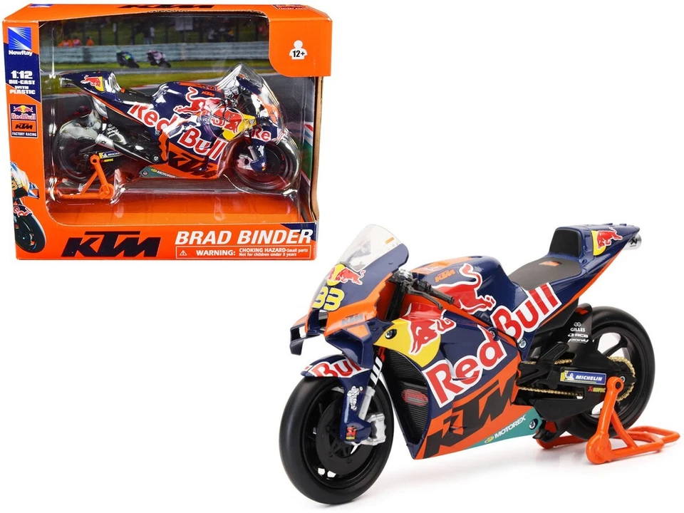 NEW RAY 1:12 KTM RC16 MOTORCYCLE #33 BRAD BINDER RED BULL OUT OF PRODUCTION NEW! - Image 3 of 3
