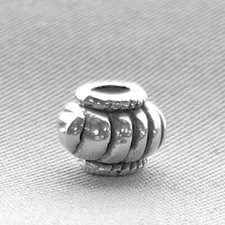 Twisted Rondelle Spacer Beads 6x4mm Antique Silver Plated Alloy Q50 Per Pkg