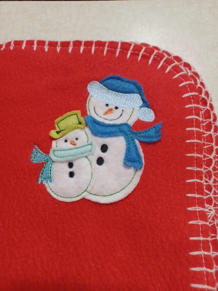 Manta polar para bebé Parents Choice muñeco de nieve rojo Navidad Invierno Foto 2 de 4