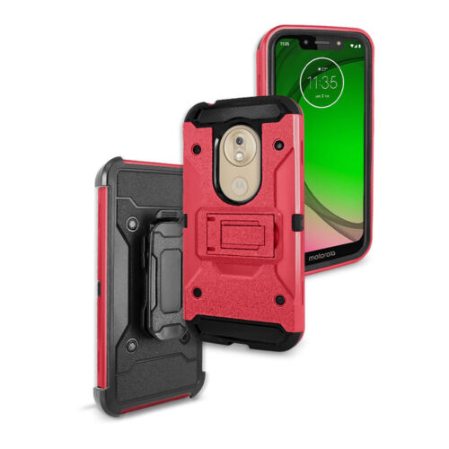 Für Motorola Moto G7 Spieltasche Abdeckung & Holster Gürtelclip strapazierfähiges Hartglas - Bild 9 von 9