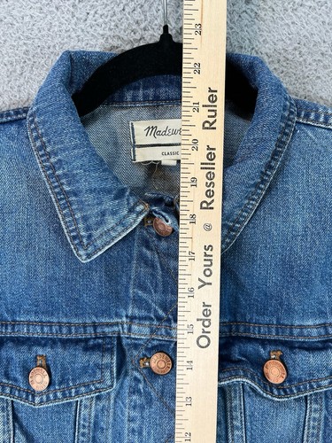 MADEWELL Denim Jacket Women’s Medium Blue Trucker Jacket Barn Chore Coat - Picture 3 of 11