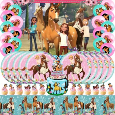 Spirit Riding Free Geburtstag Party Deko Banner Luftballons Teller Tischdecke