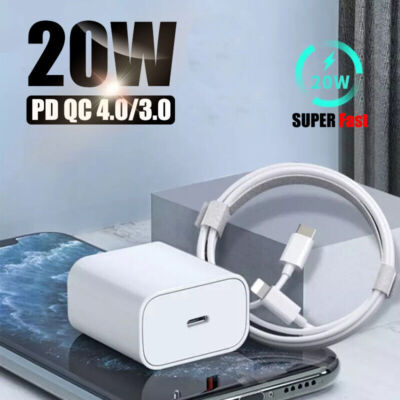 Original Carga Rapida USB-C De 20W Cargador Para iPhone 14 13 12 11 Pro Max XS