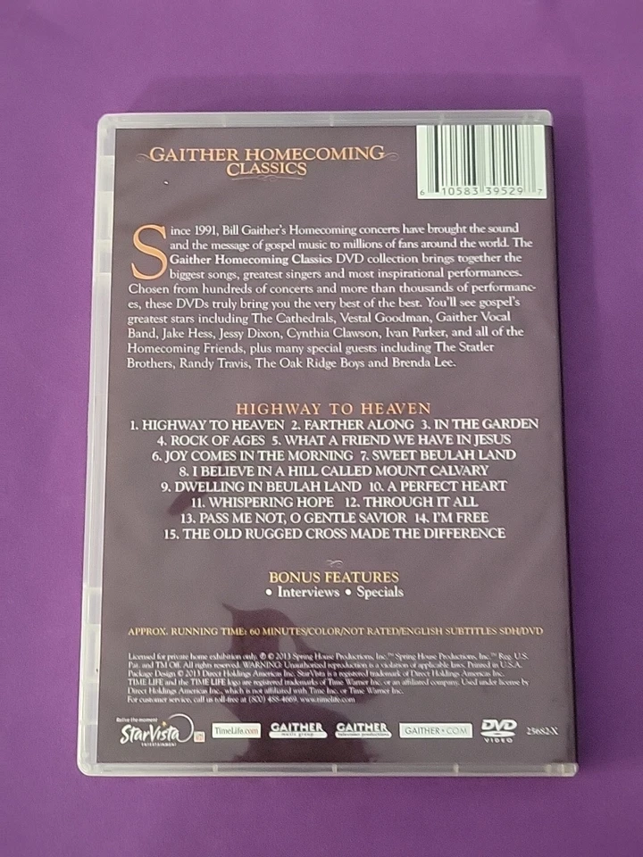 Gaither Homecoming Classics Highway to Heaven DVD Foto 3 de 4
