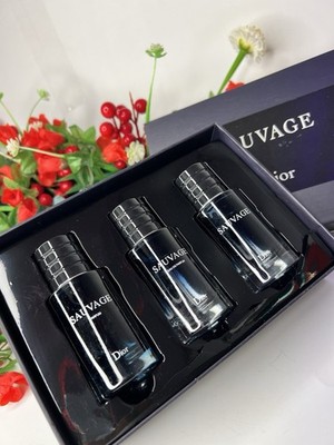 New 3pc Dior SAUVAGE Eau De Parfum by CHRISTIAN DIOR for Men Vial Spray 1ml Each