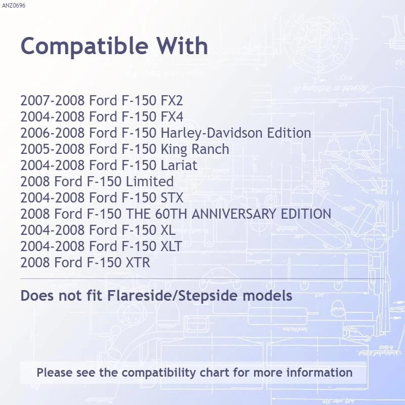 Conjunto de luz trasera de lente de humo cromada para Ford F-150 2004-2008 Foto 3 de 4