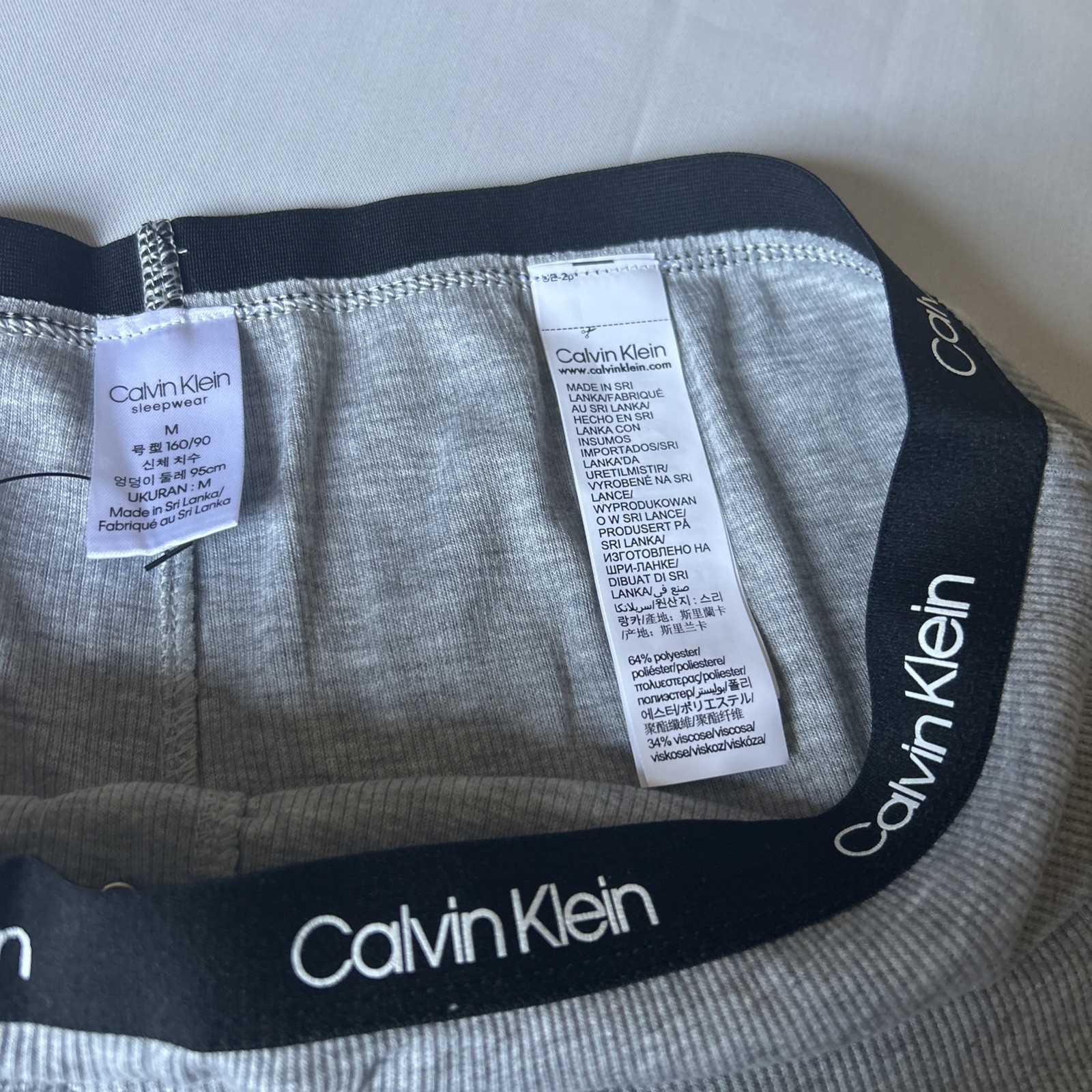 NWT $89 MSRP CALVIN KLEIN CK Women Size M Grey Sleepwear Set thumbnail 9