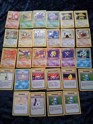 Nintendo Pokemon TCG Vintage 1999 24-Card Lot Most Are Damaged Read Description
