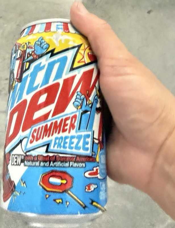 Mountain Dew Summer Freeze Soft Drink Can Pantry Beverage Summer Freeze Flavor