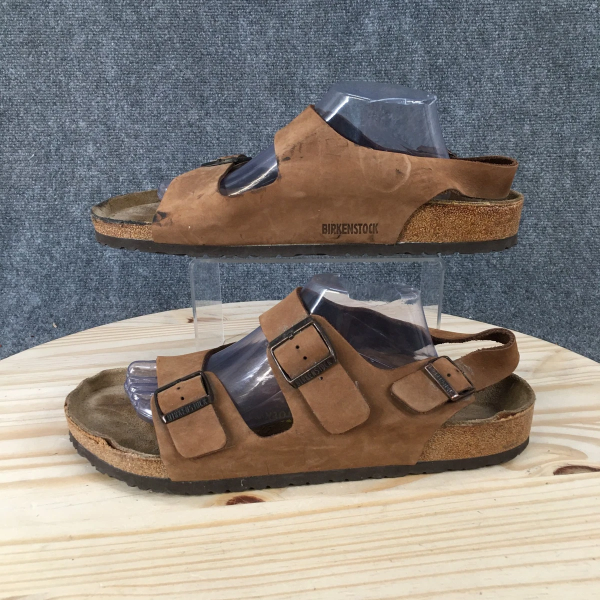 Birkenstock Milano Brown Leather Slingback Sandals, Men Size EU43 or US M10 Birkenstock Milano Leather Sandal – ShopCGX main image 3