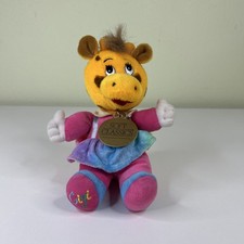 Toys R Us Gigi Giraffe 9in. Plush Colorful Overalls 1994 Vintage