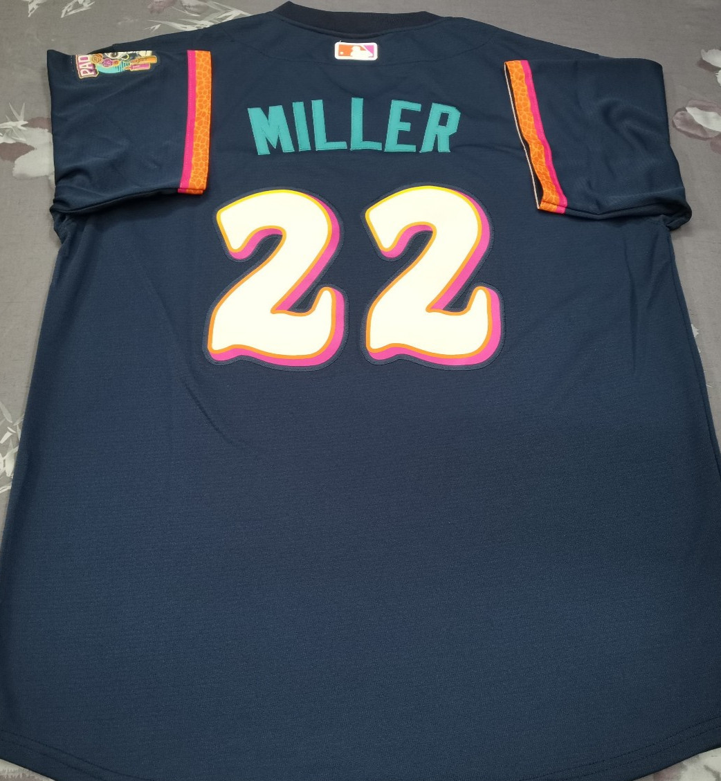 Mason Miller #22 SD Padres City Connect Obsidian Pullover Sewn Stitched Jersey.