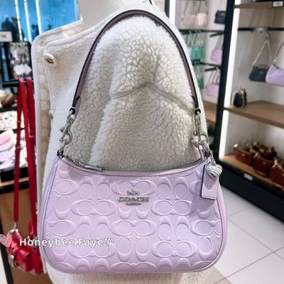 NWT Coach CDA98 Teri Shoulder Bag In Signature Leather With Heart