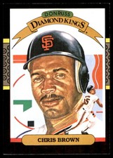 Chris Brown 1987 Donruss #11 Giants MLB READ FREE SHIPPING AutographDen