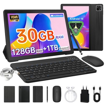 10 Zoll 30(6+24)GB 128GB ROM Android 15 WiFi 6 6200mAh Tablet PC-Modus 5/8MP