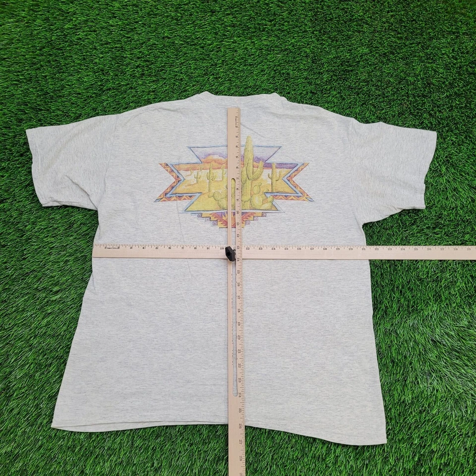 Vintage 90s Western Shirt Large 21x26 Gray - Image 3 of 4