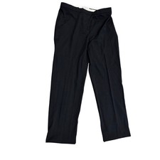 Carolina Herrera New York Black Virgin Wool Ankle Tailored Pants 8 10 italy
