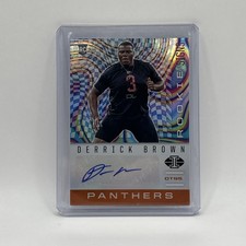 Derrick Brown 2020 Illusions Rookie Signs Auto football card Panthers. rookie card picture