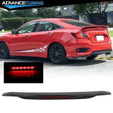 For 16-21 Honda Civic X 10th GEN JDM RS Style Trunk Spoiler w/ 3RD LED Brake ABS