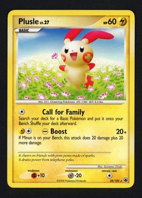Plusle 28/100 Majestic Dawn Rare Pokemon TCG