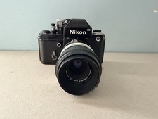 Nikon F2 Photomic Black 35mm SLR Camera DP-1 Finder And Micro 1:3.5 55mm lens