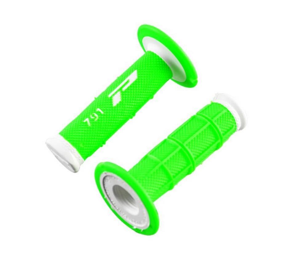 Poignées ProGrip 791 blanc vert fluo parfaites pour le motocross et l'enduro