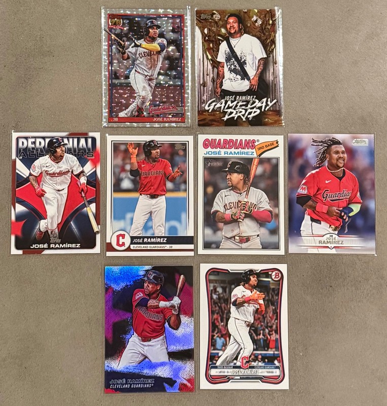 MLB BASEBALL TOPPS 2025/2026 JOSE RAMIREZ CARD LOT CLEVELAND GAURDIANS