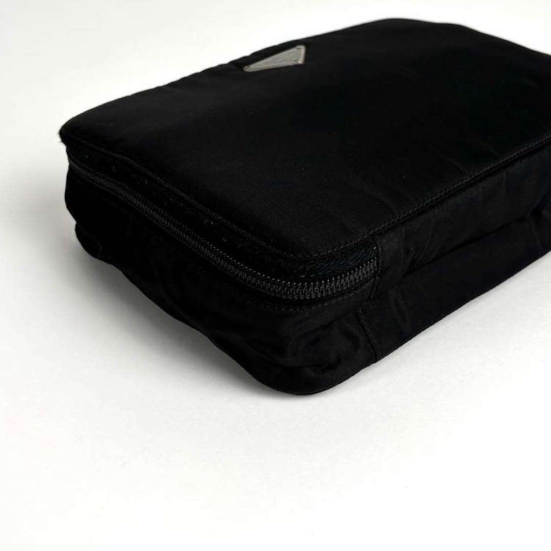 PRADA Makeup Pouch Multi Case Small Items Triangl… - image 7