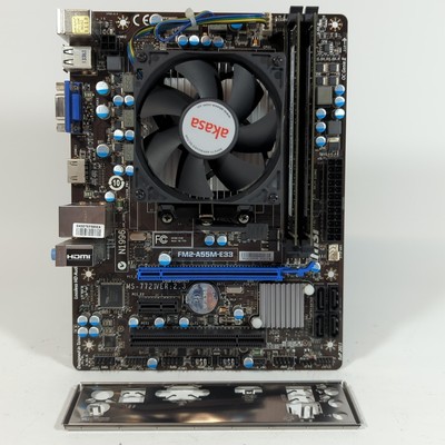 MSI FM2-A55M-E33 MS-7721 AMD A10-5700 Quad 4GHz 8GB DDR3 Trinity Radeon