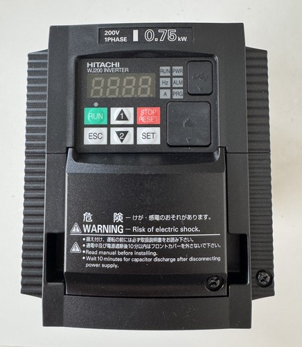 Variador de frecuencia WJ200-007SF 0,75 kW, 1 entrada, salida trifásica Hitachi - Imagen 1 de 10