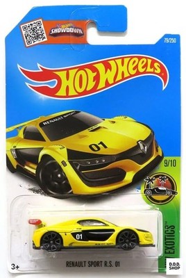 Miniatur Auto 1/64 Renault Sport R S 01 gelb schwarz Hot Wheels HW Exoten