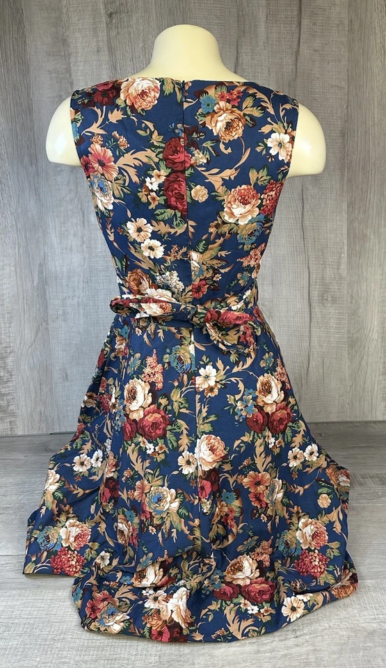 Vestido Floral Miss Lulo Verano Peso Ligero Años 50 Estilo Retro Sin Mangas Para Mujer’s S Foto 3 de 4