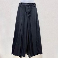 Yamamoto Japanese Designer Wide Cotton Pants M-L, Unique Draped Skirt-Style Use