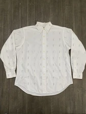 Vtg Polo Ralph Lauren Golf Shirt Mens L Classic Fit Golf All Over Stitch RARE!!