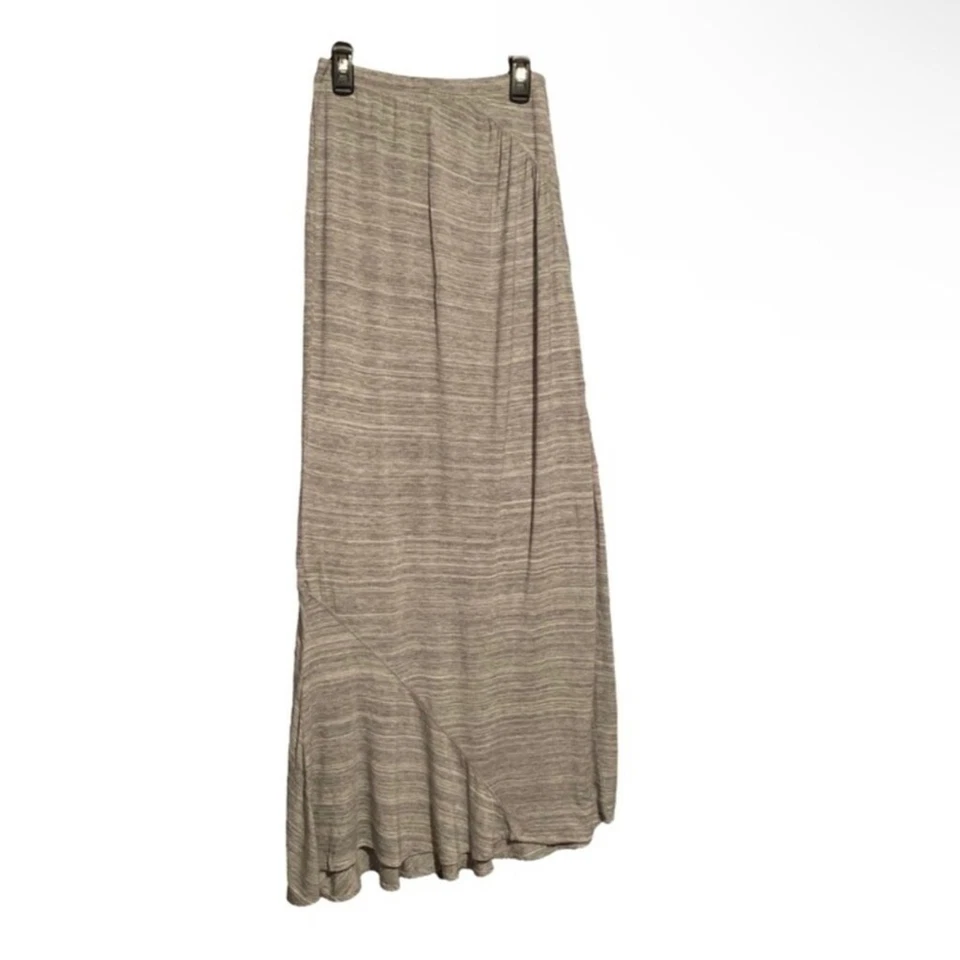 Maxi Falda Mossimo Gris Jaspeada XS Elastizada Tejida Salón Viaje Foto 2 de 4