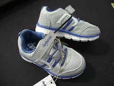 BNWT Little Girls Sz 5 Rivers Doghouse Grey and Blue Tab Athletic Jogger Shoes