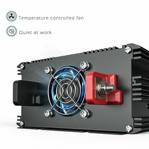 EDECOA Convertisseur 12V 220V Pur Sinus 1500W transformateur 2x USB télécommande - Photo 5/10