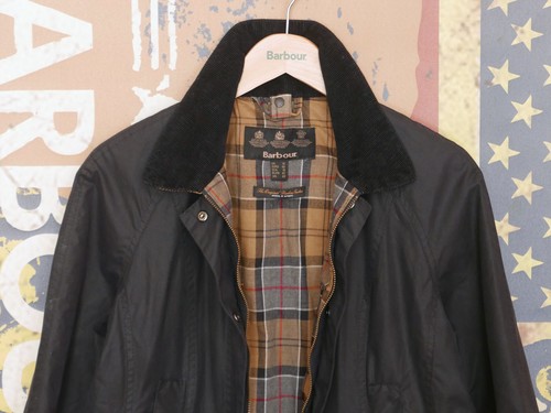 £229 Womens Barbour Beadnell navy waxed jacket size UK 14 US 10 EU 40 - Picture 8 of 9