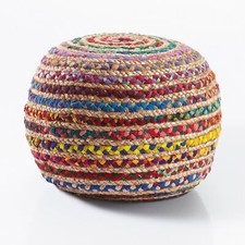 POUF SUSAN 80% JUTA 20% COTONE IMBOTTITURA INTERNA IN POLISTIROLO ORESTELUCHETTA