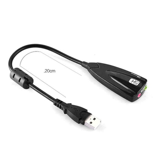 USB To 3.5mm Mic/Headphone Jack Stereo Headset Audio R Sound Card 7Y6T Q3D2 - Picture 12 of 12