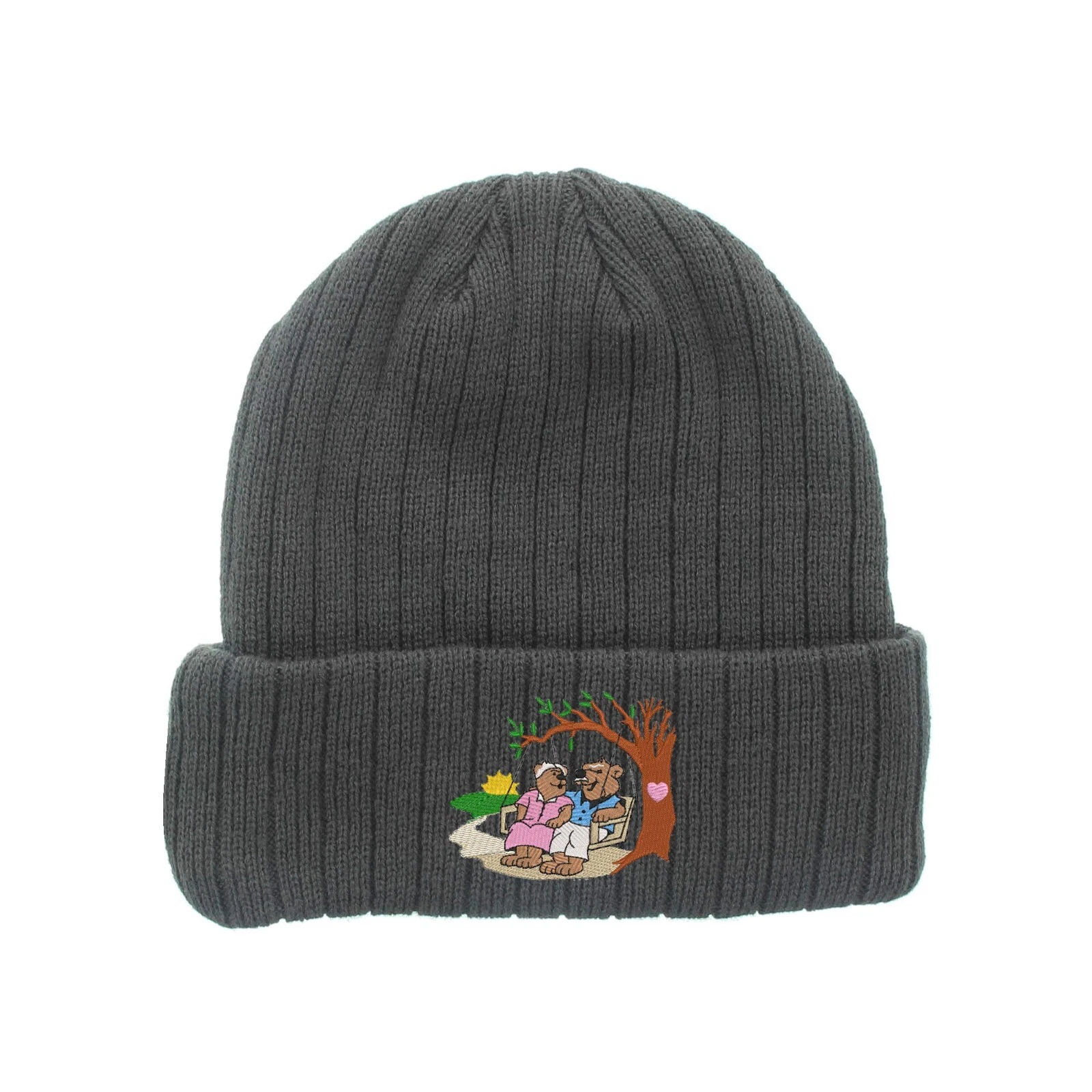 Retired bears embroidered fleece beanie hat, insulated beanie, gift for retiree